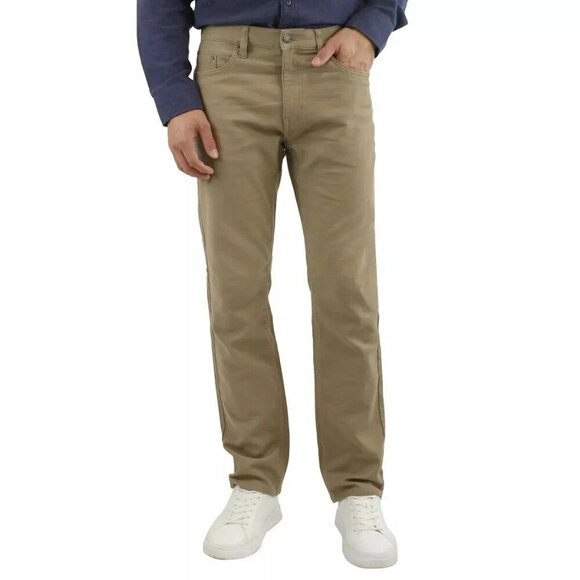 NEW Jachs New York Men's 40x34 Straight Fit 5-Pocket Chino Pants Tan - Picture 1 of 9